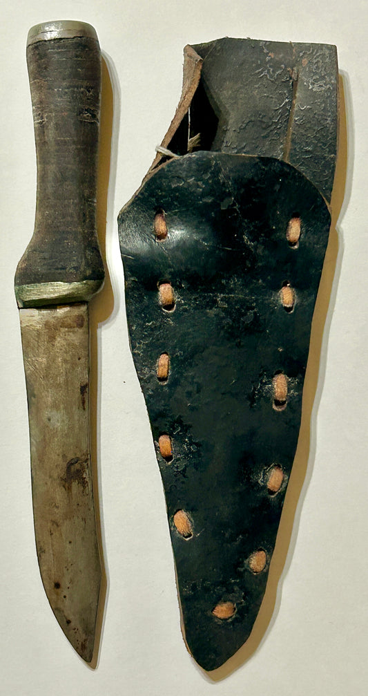 EARLY HANDMADE KNIFE AND SCABBARD