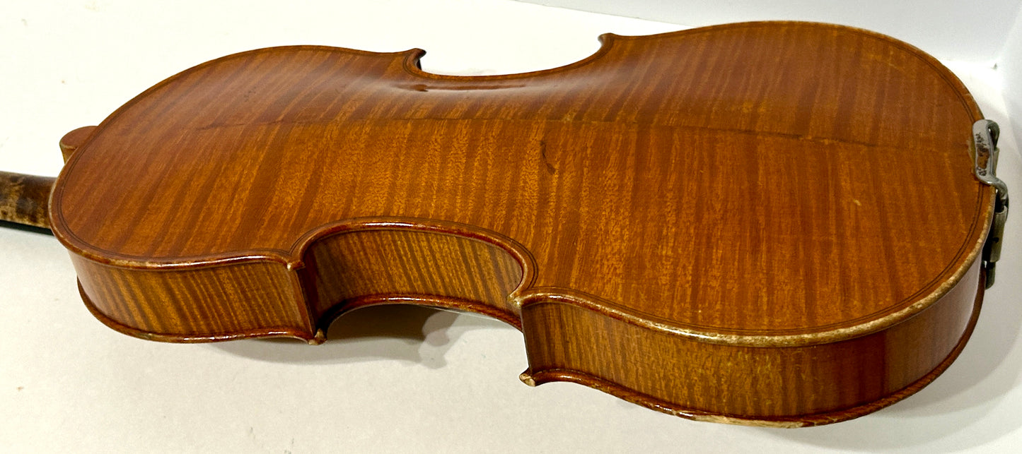 ANTIQUE VIOLIN SIGNED ALBERTO BERTINI NAPLES 1909