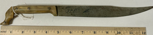 TAXCO DOG HEAD HORN HANDLE KNIFE