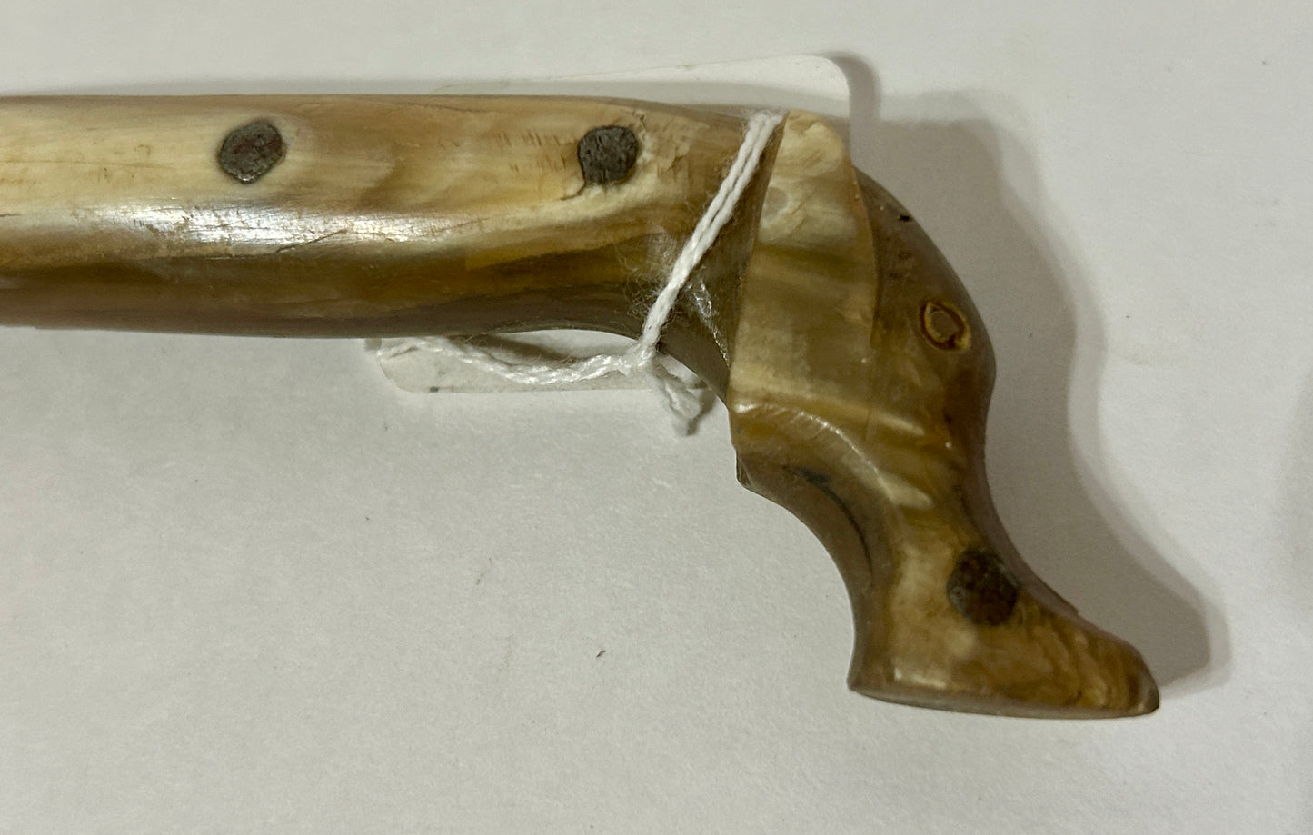 TAXCO DOG HEAD HORN HANDLE KNIFE