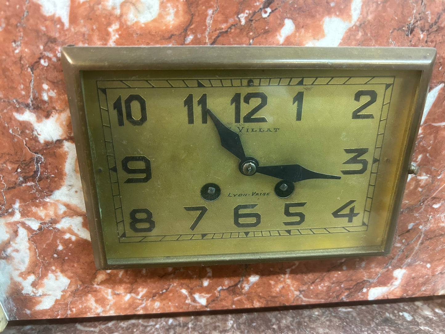 ART DECO ANTIQUE THREE PIECE CLOCK SET