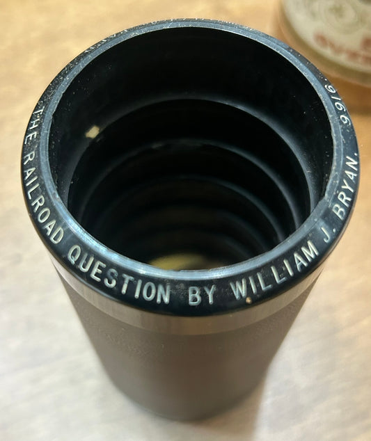 RARE WILLIAM JENNINGS BRYAN CYLINDER RECORD RECORDING