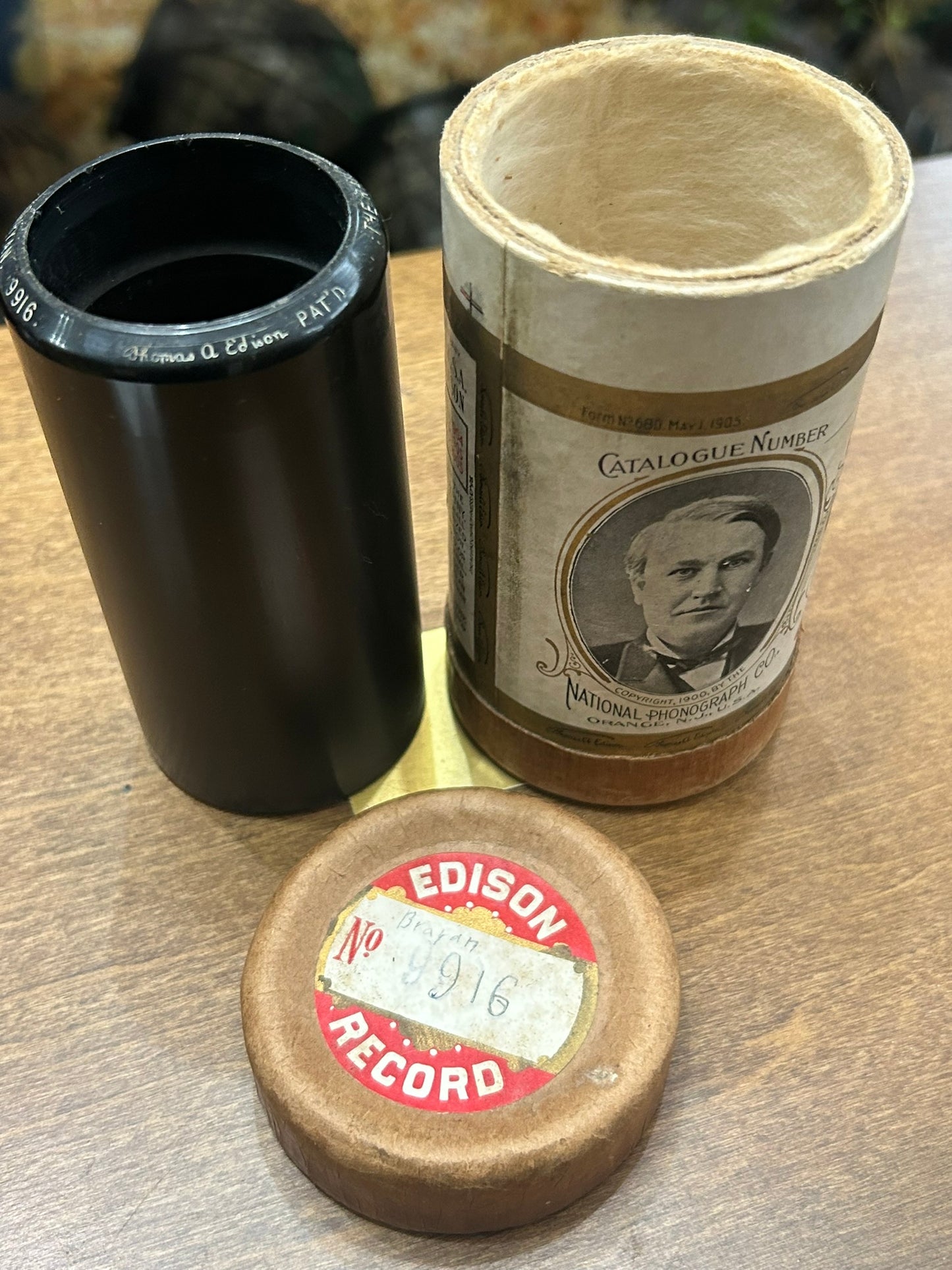 RARE WILLIAM JENNINGS BRYAN CYLINDER RECORD RECORDING