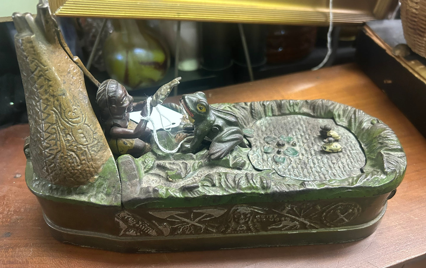 CHIEF BIG MOON ANTIQUE MECHANICAL BANK