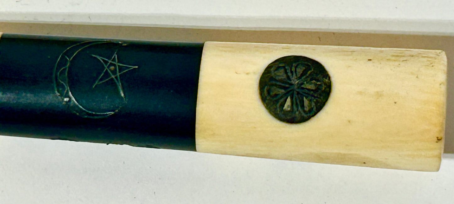 WALRUS IVORY PAIR OF CIGARETTE HOLDERS