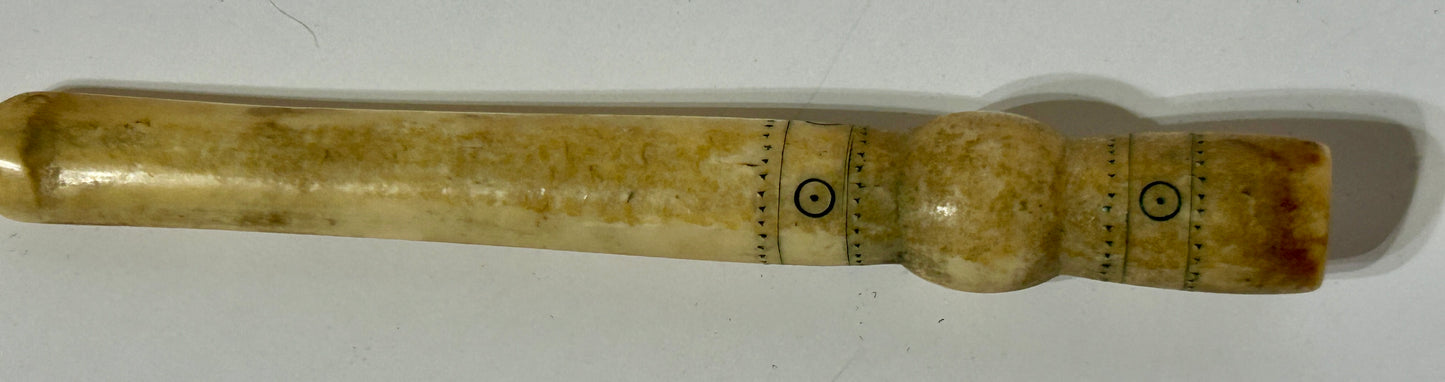 WALRUS IVORY PAIR OF CIGARETTE HOLDERS