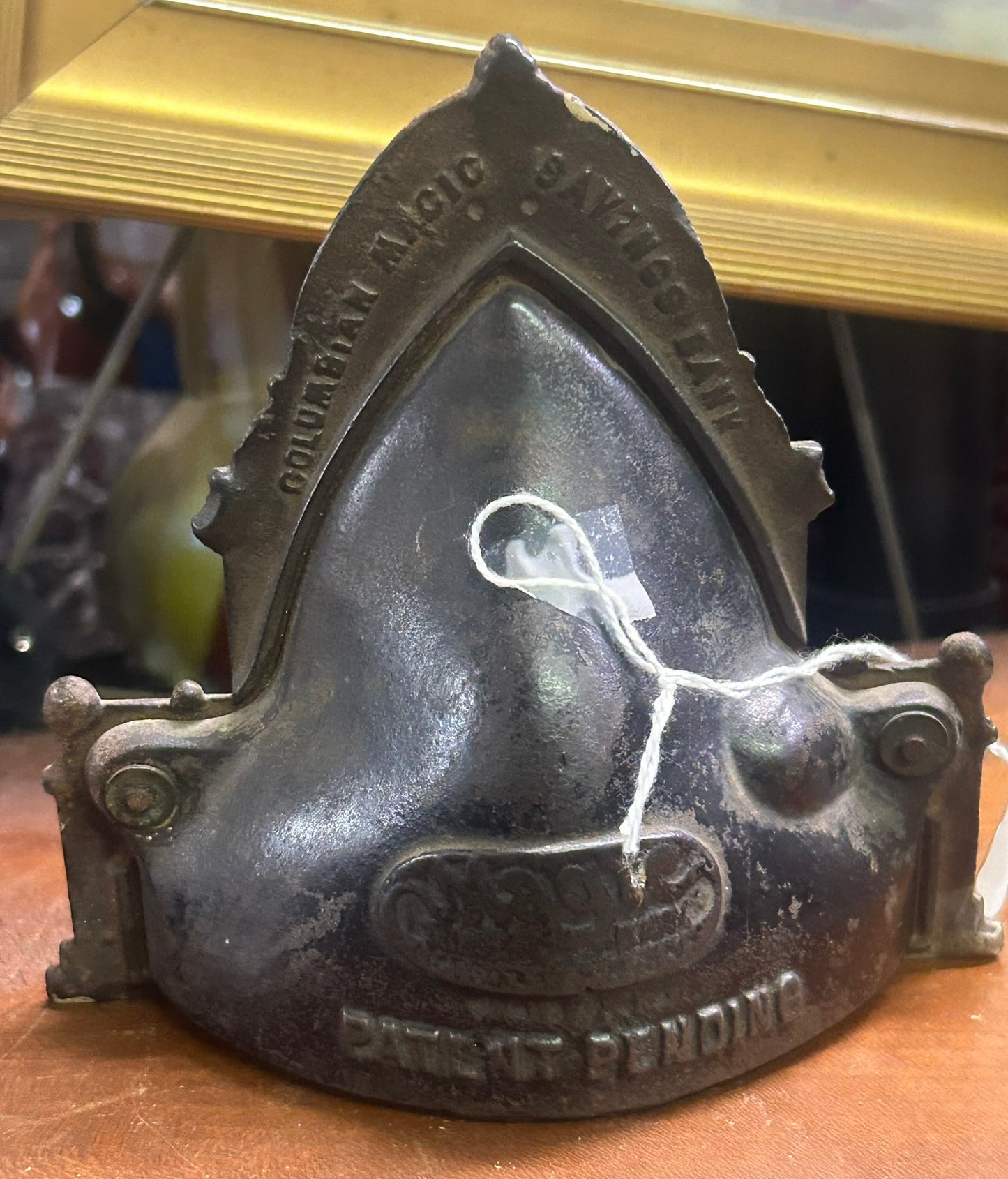 COUMBIAN EXPO ANTIQUE SEMI MECHANICAL CAST IRON BANK