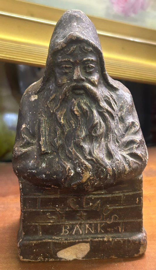 SANTA CLAUS 1800'S POTTERY RARE STILL BANK
