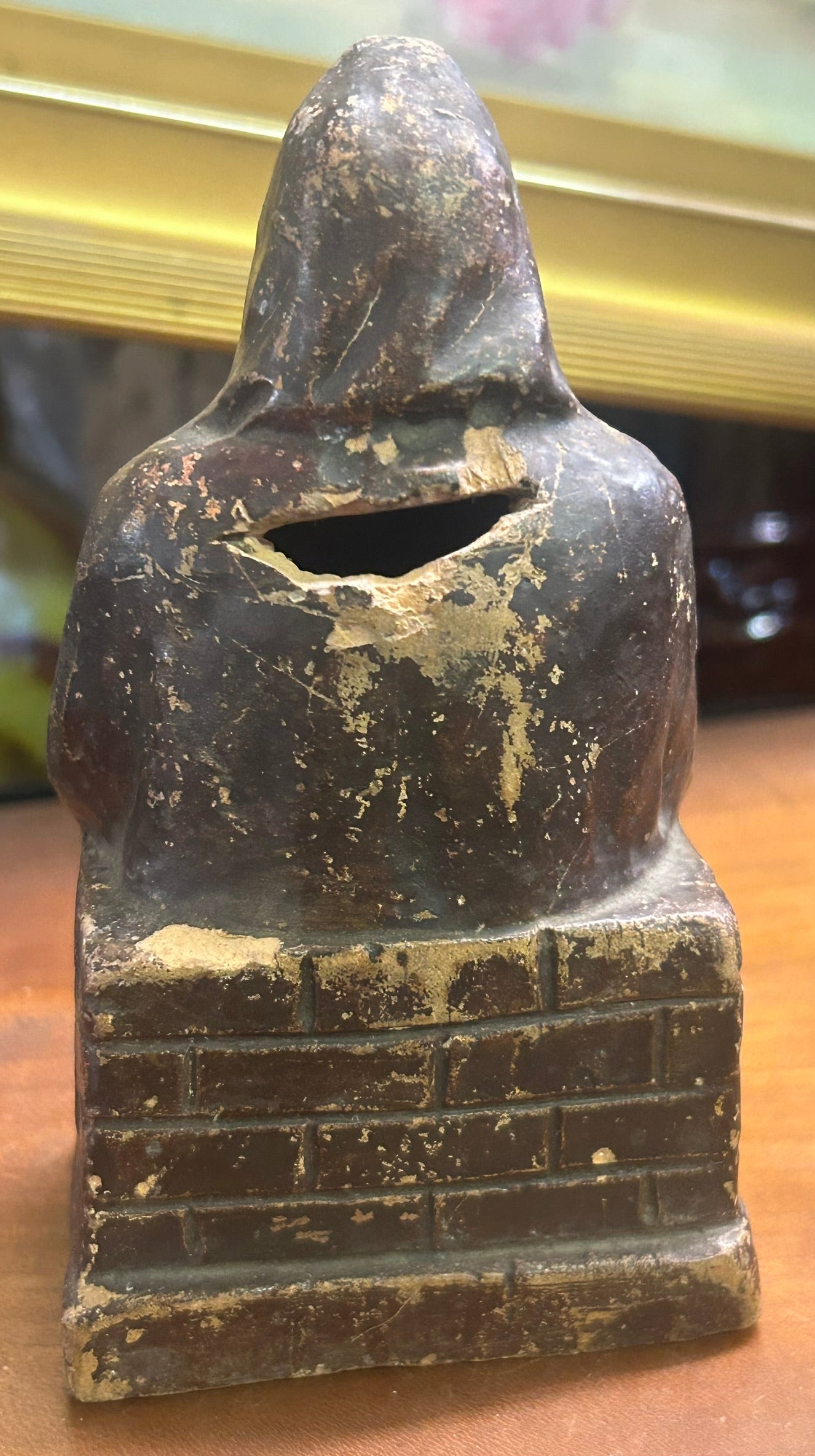 SANTA CLAUS 1800'S POTTERY RARE STILL BANK