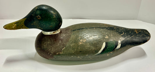 DUCK DECOY ANTIQUE WOODEN MALLARD