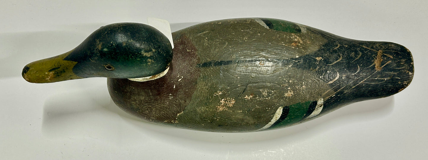 DUCK DECOY ANTIQUE WOODEN MALLARD