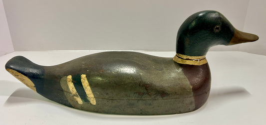 DUCK DECOY CARVED WOODEN ANTIQUE
