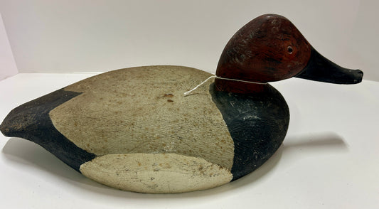 DUCK DECOY ANTIQUE RED HEADED