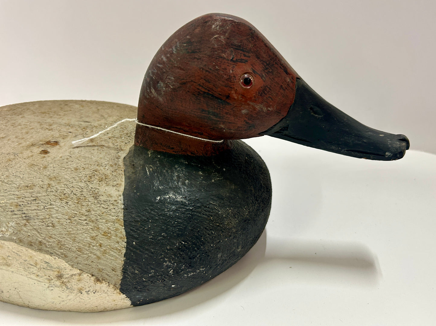 DUCK DECOY ANTIQUE RED HEADED