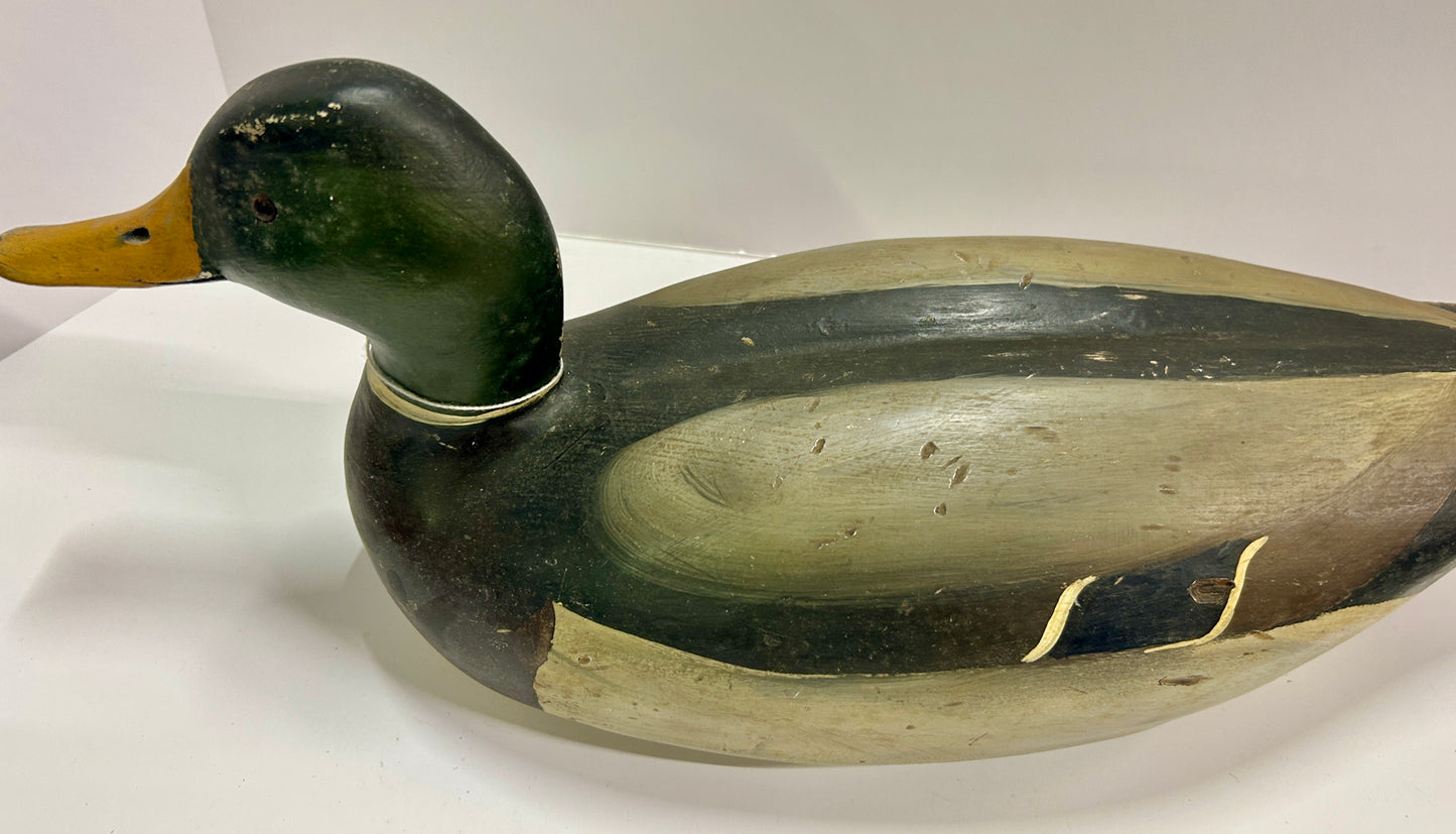 DUCK DECOY ANTIQUE WEST COAST MAKER MALLARD DUCK