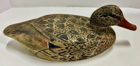 DUCK DECOY OLD WOOD PAINTED