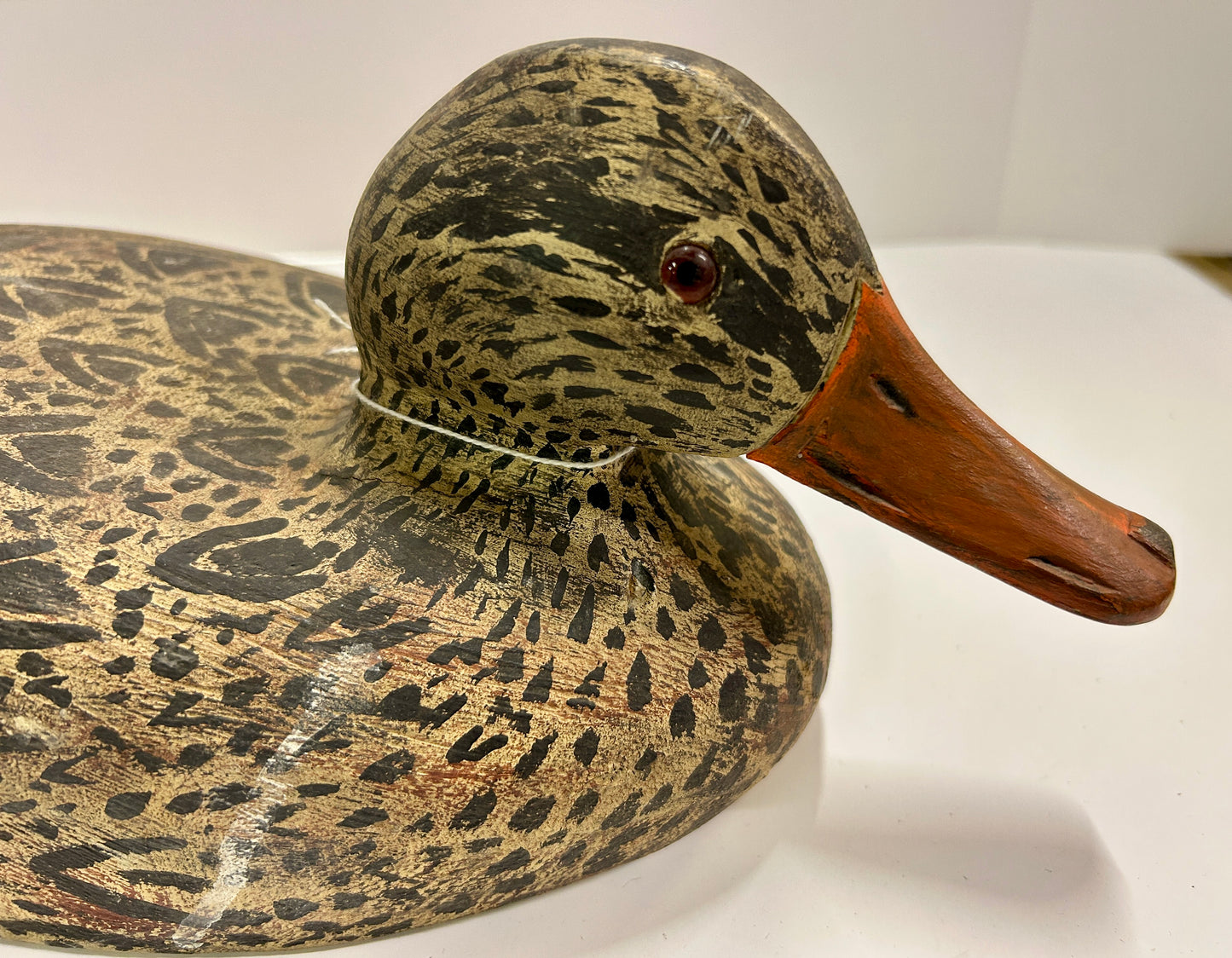 DUCK DECOY OLD WOOD PAINTED