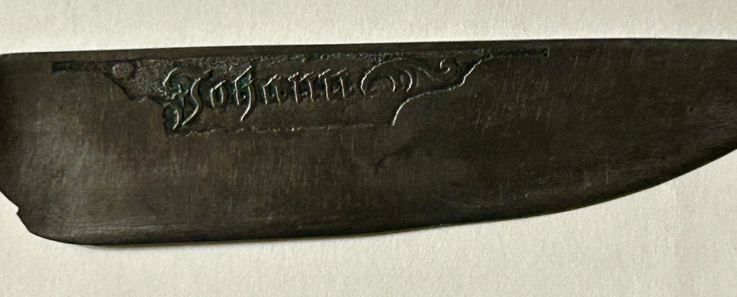 DATED 1837 KNIFE CULTERY SET WITH ENGRAVING
