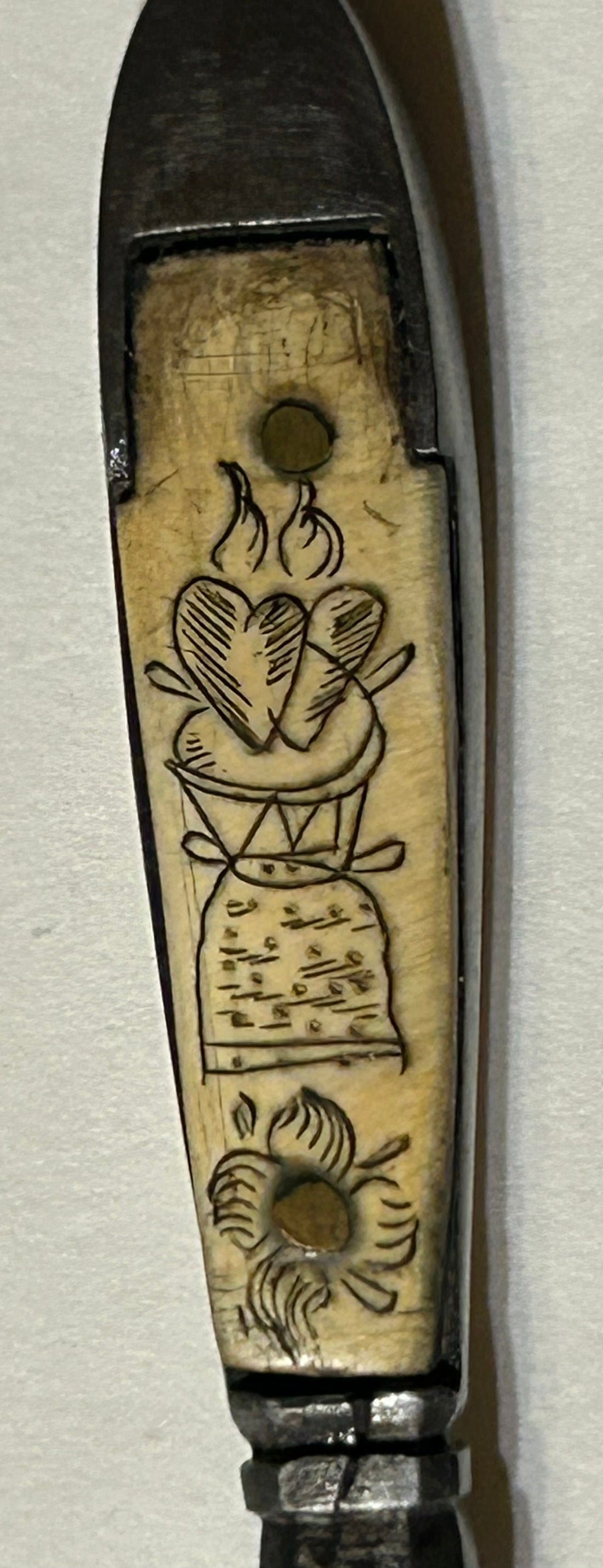 DATED 1837 KNIFE CULTERY SET WITH ENGRAVING