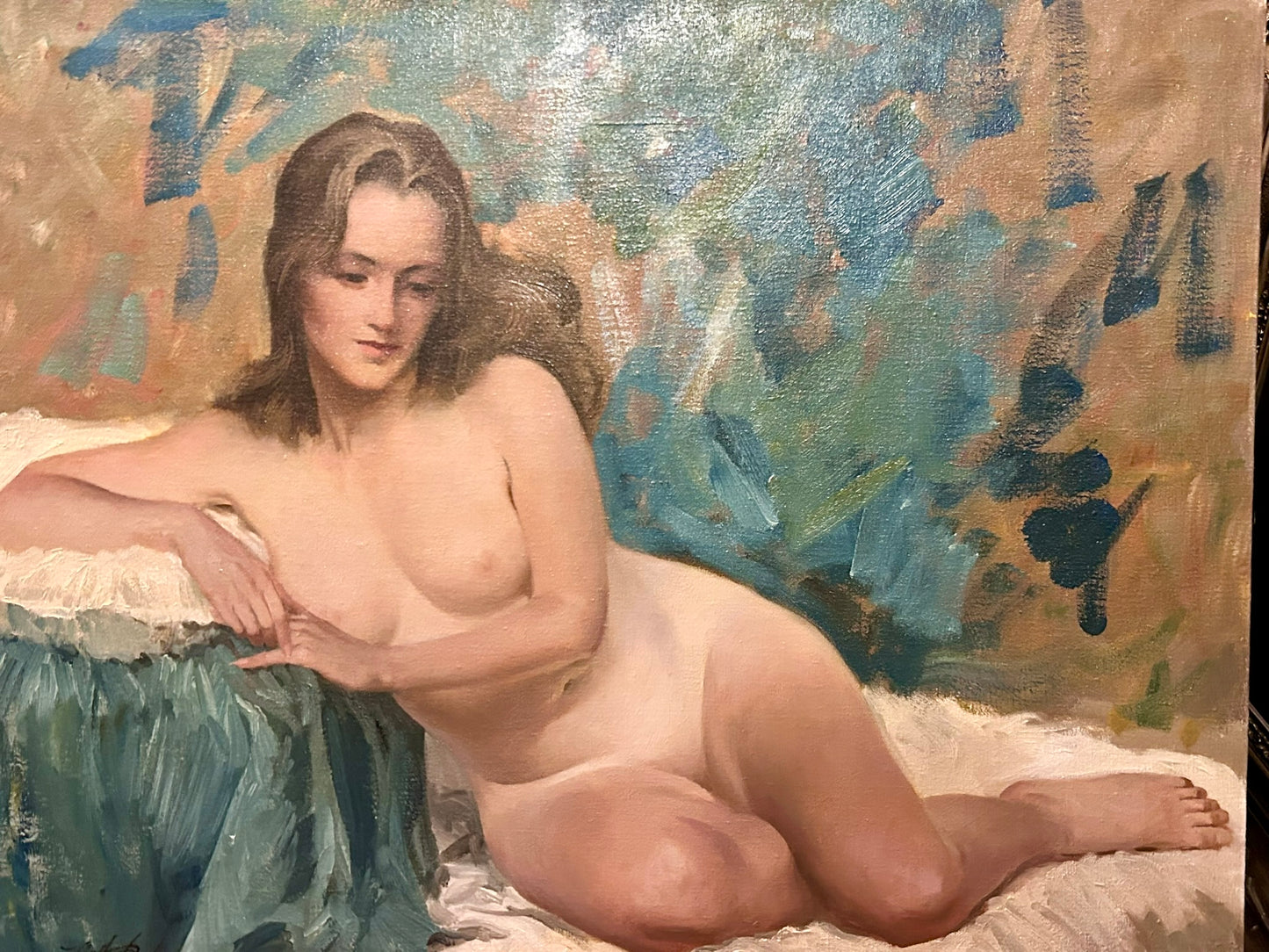 WALTER PARK RECLINING NUDE 1978 PAINTING