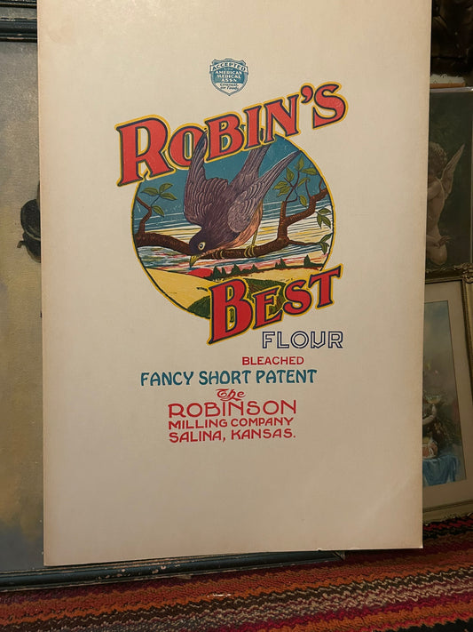 ROBIN'S BEST FLOUR ANTIQUE ADVERTISEMENT FROM SALINA KANSAS