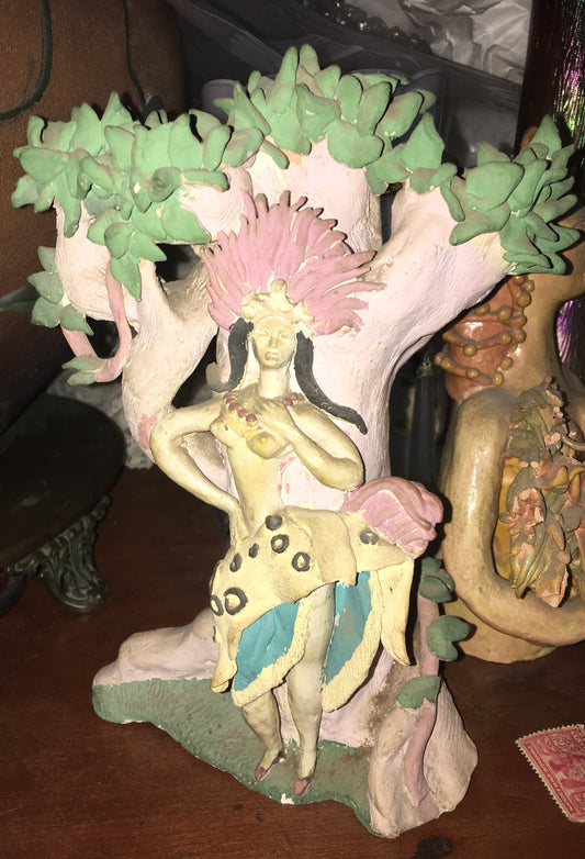 TERENCE DUREN NEBRASKA ARTIST PAIR OF POTTERY GIRL FIGURES