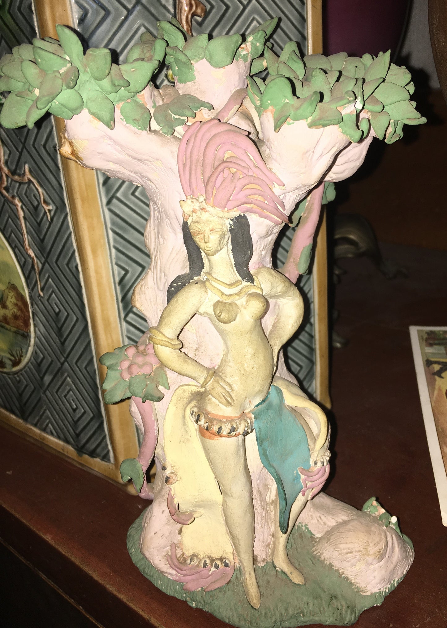 TERENCE DUREN NEBRASKA ARTIST PAIR OF POTTERY GIRL FIGURES