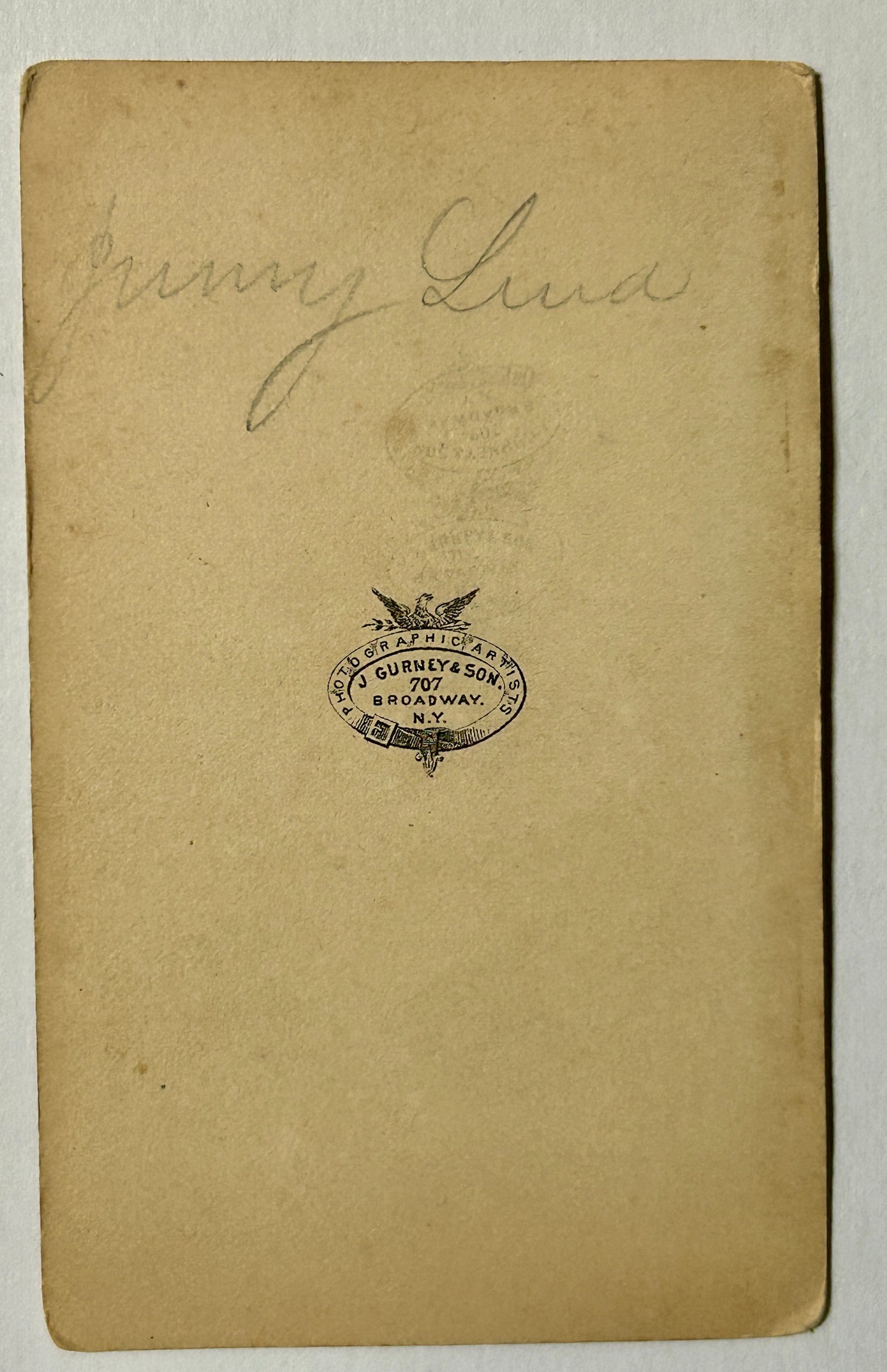 JENNY LIND CDV ANTIQUE PHOTOGRAPH