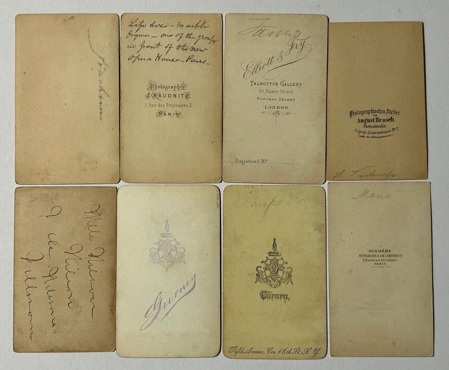 ANTIQUE CDV PHOTOGRAPHS GROUP OF FAMOUS ACTORS & ACTRESSES, ETC.
