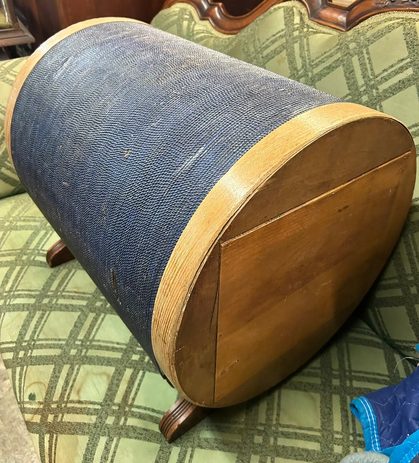 ANTIQUE FIGURAL J. P. COATS SPOOL CABINET