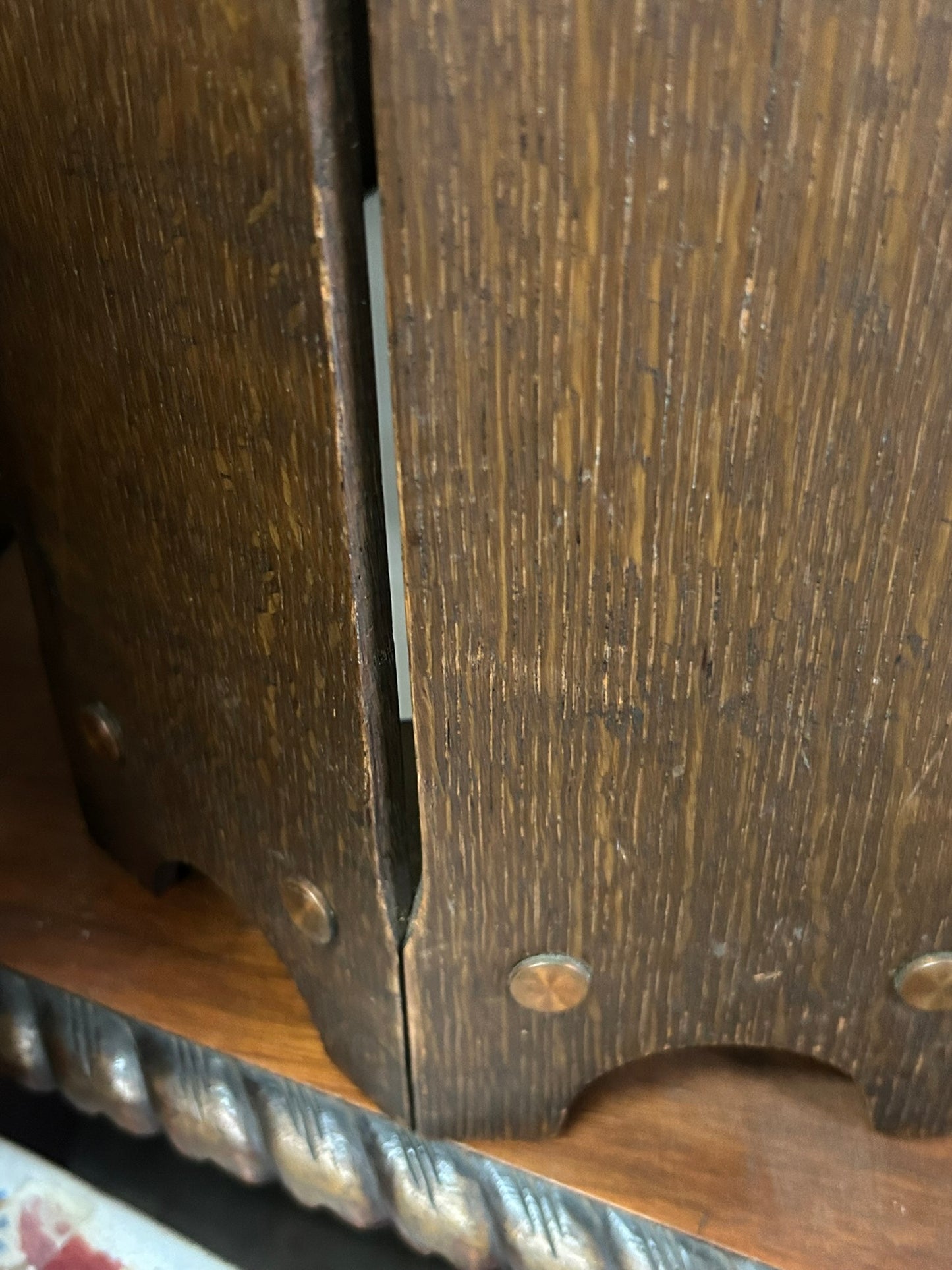 LAKESIDE ANTIQUE ARTS AND CRAFTS WOOD WASTEBASKET