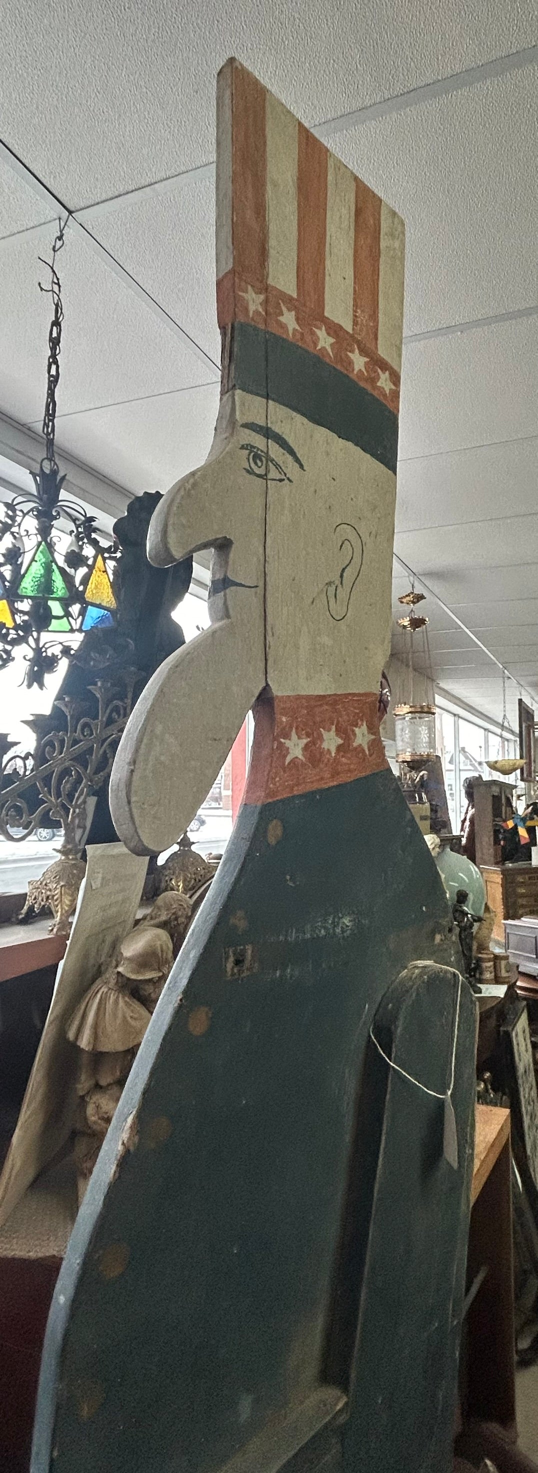 UNCLE SAM ANTIQUE FOLK ART FIGURE