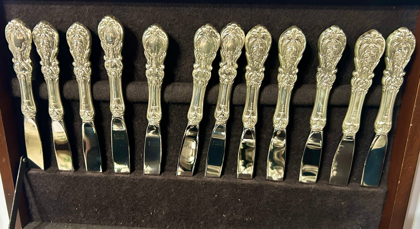 STERLING FRANCIS 1 PATTERN 120 PIECE FLATWARE SET