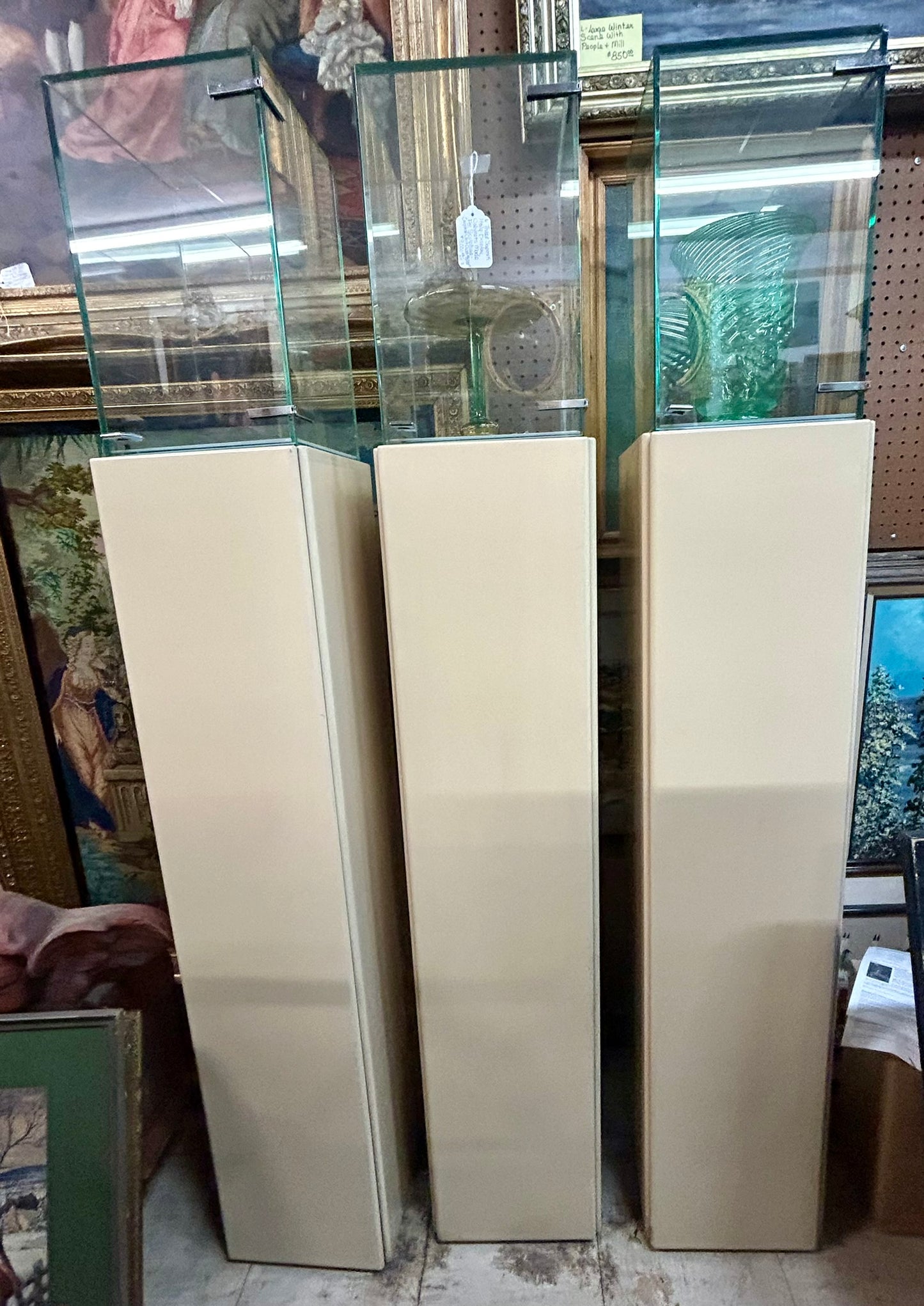 SAPORITI ITIALIAN DISPLAY CABINETS FOR SCULPTURE OR GLASSWARE