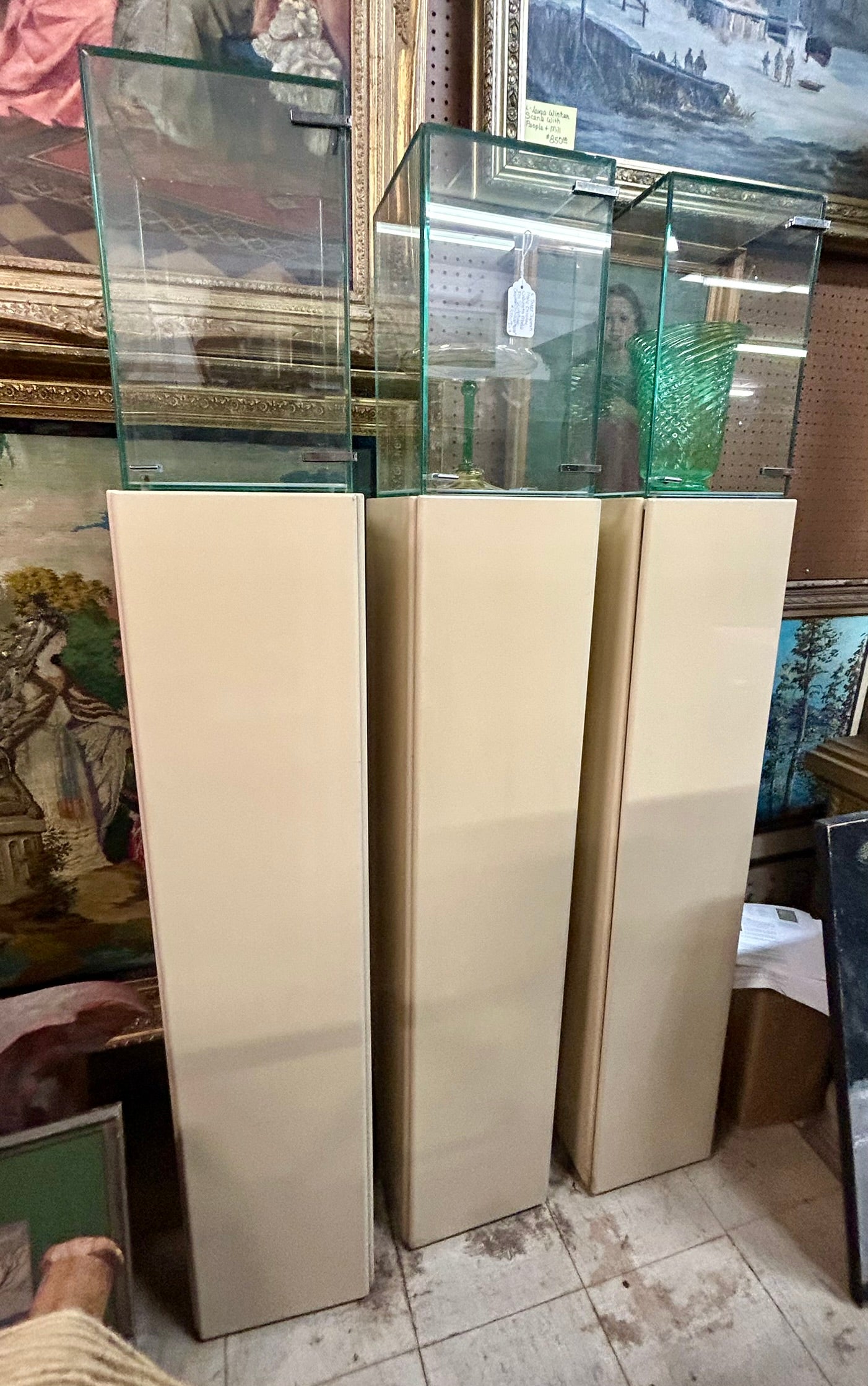 SAPORITI ITIALIAN DISPLAY CABINETS FOR SCULPTURE OR GLASSWARE