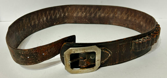 GUN CARTRIDGE EARLY LEATHER BELT