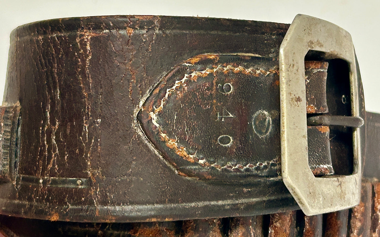 GUN CARTRIDGE EARLY LEATHER BELT