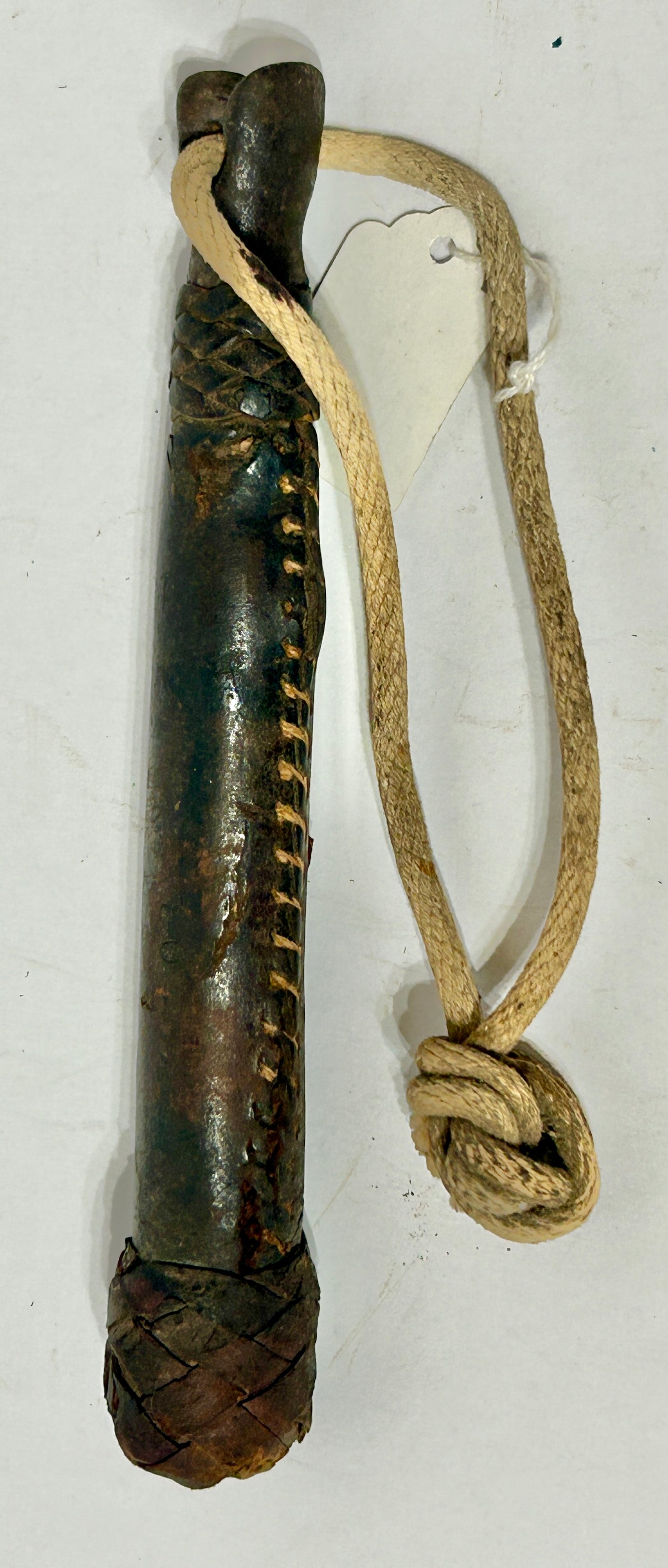 ANTIQUE LEATHER AND IRON SAP DATED JULY 7, 1900