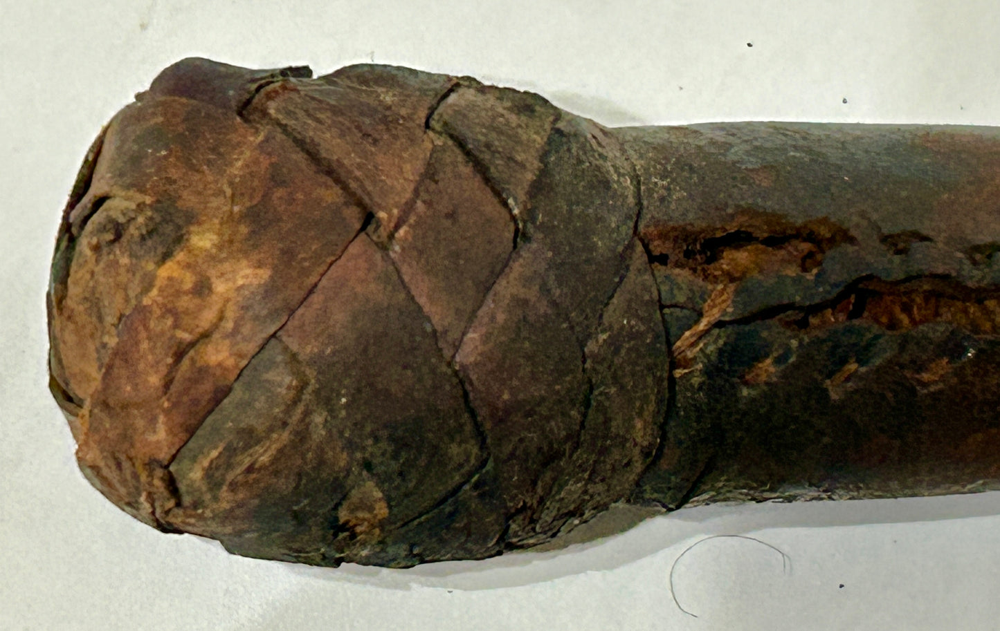 ANTIQUE LEATHER AND IRON SAP DATED JULY 7, 1900