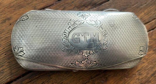 STERLING SILVER ANTIQUE EYE GLASS FANCY CASE