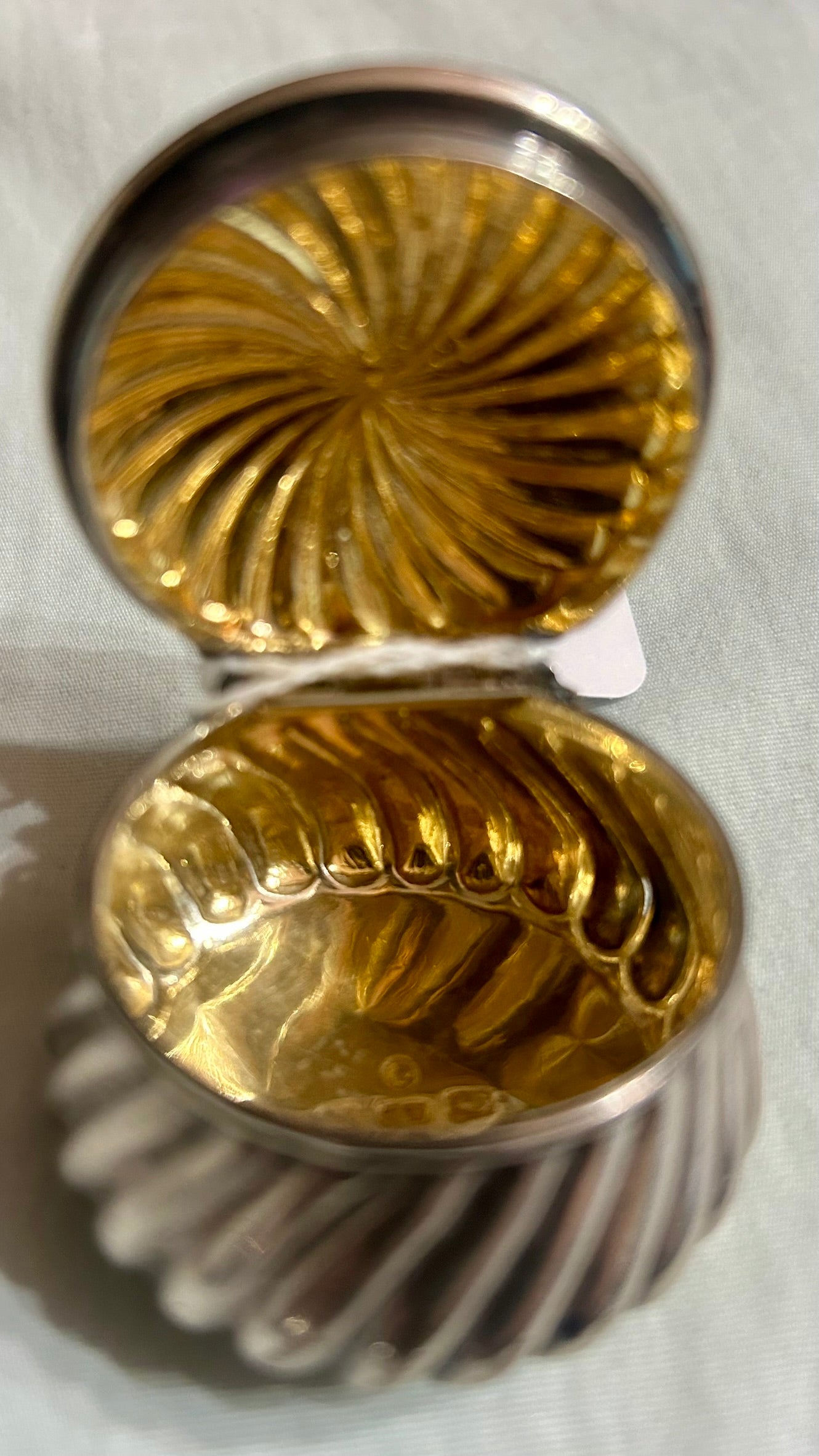 STERLING SILVER EARLY RIBBED BOX