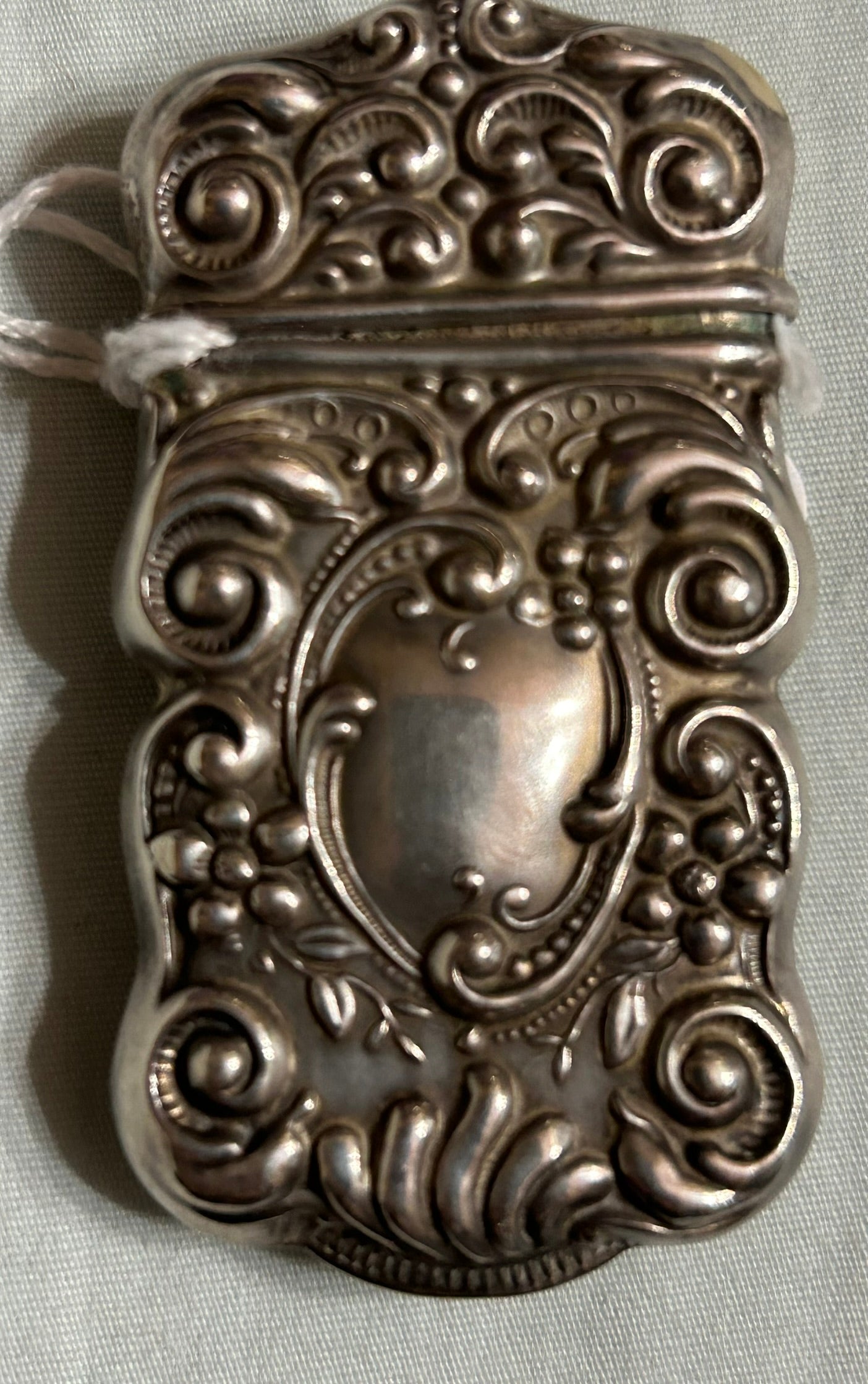 STERLING ANTIQUE FANCY SMALL MATCH CASE