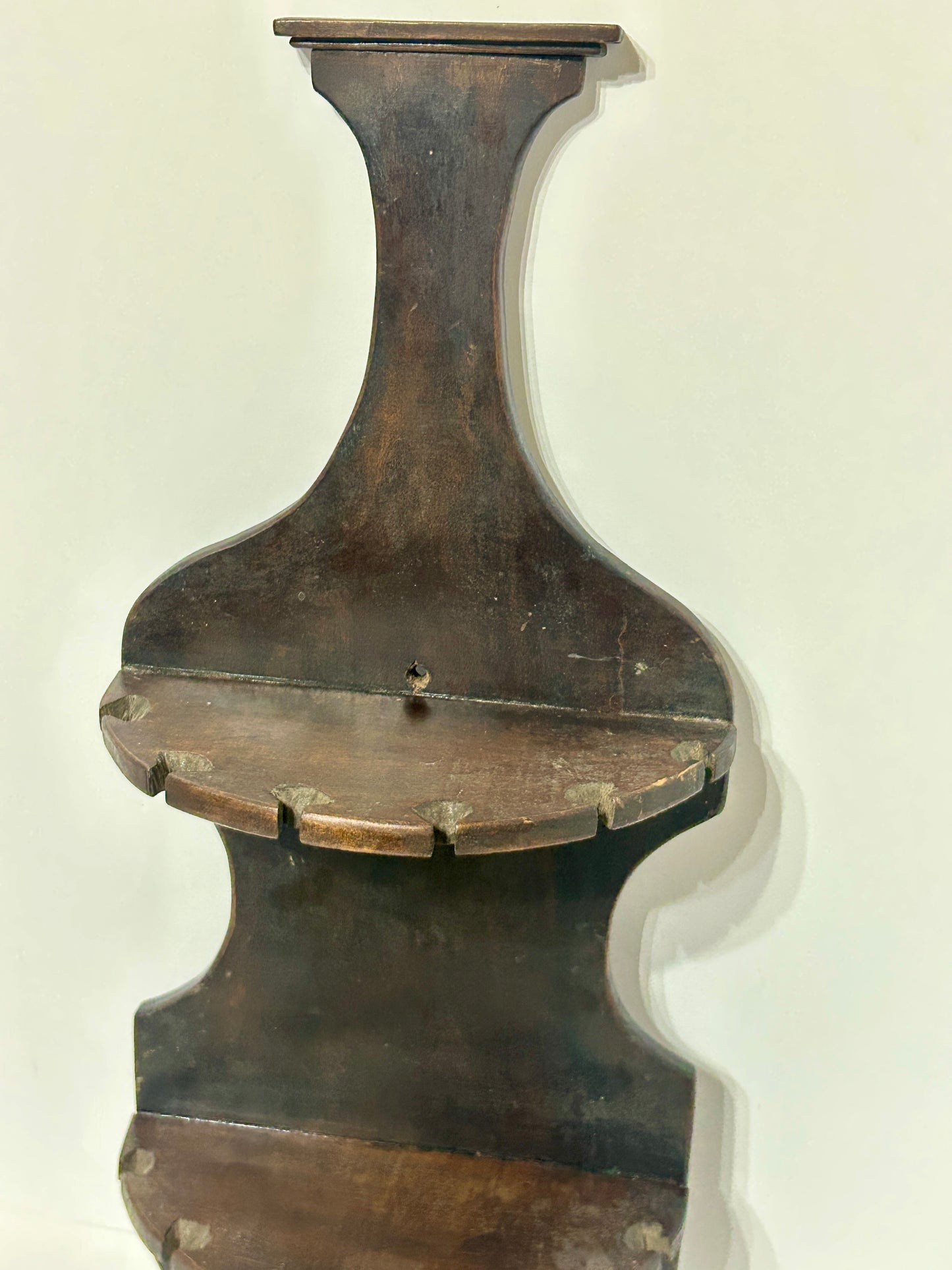 ANTIQUE SPOON HOLDER WOOD WALL MOUNTED