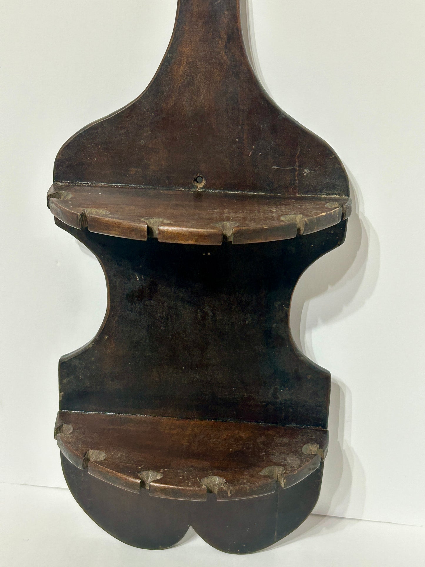 ANTIQUE SPOON HOLDER WOOD WALL MOUNTED