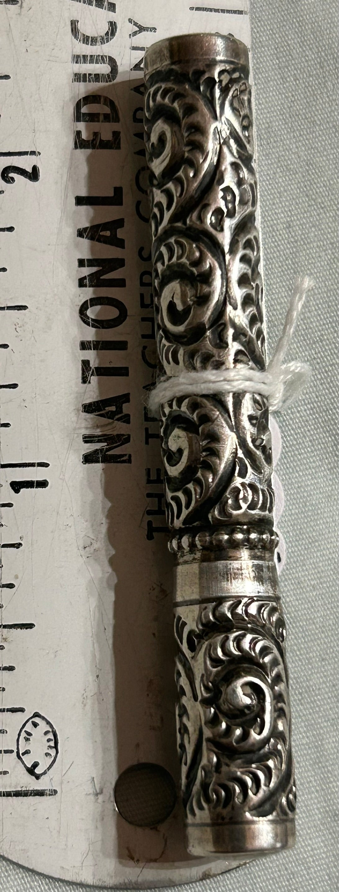 STERLING ANTIQUE NEEDLE CASE