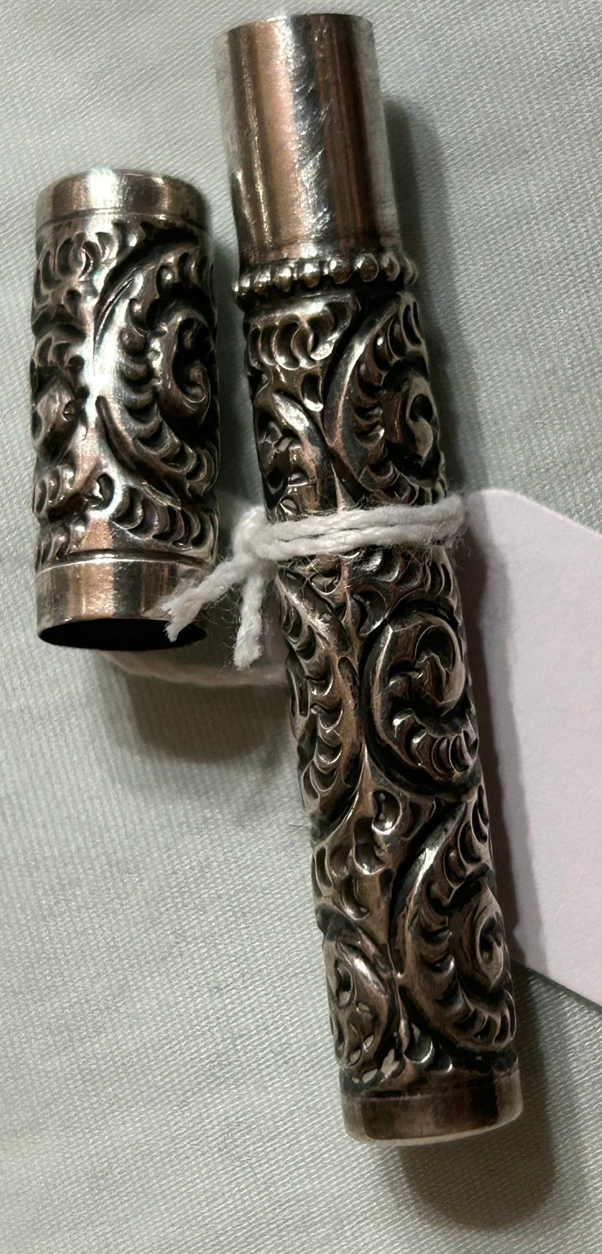 STERLING ANTIQUE NEEDLE CASE
