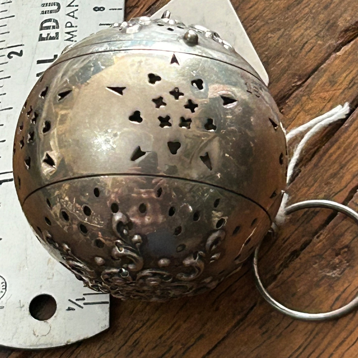 STERLING SILVER FANCY ANTIQUE TEA BALL