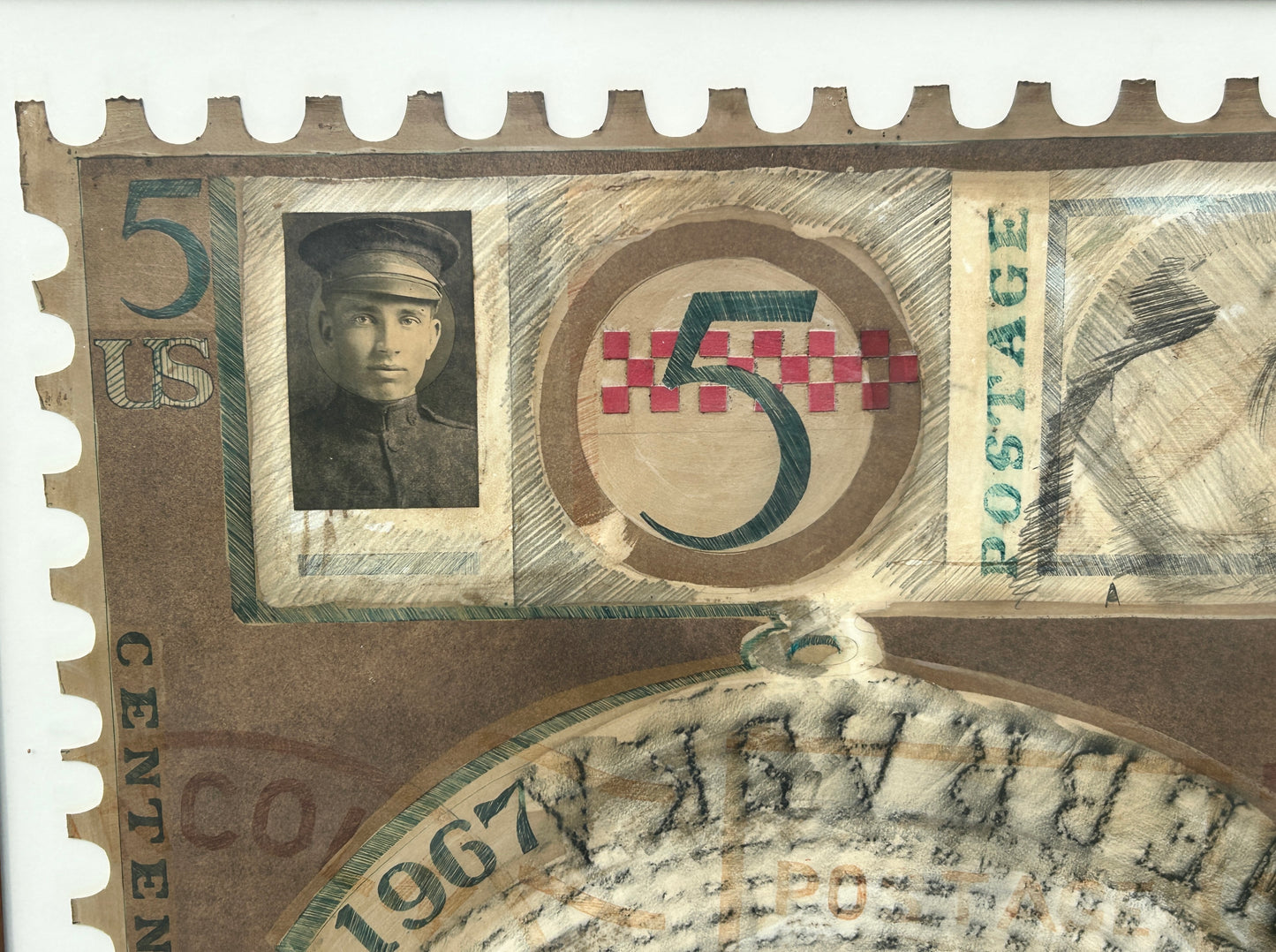 RAY GEORGE - NEBR. IOWA, ILLINOIS ARTIST 1933-2005 MIXED MEDIA ART