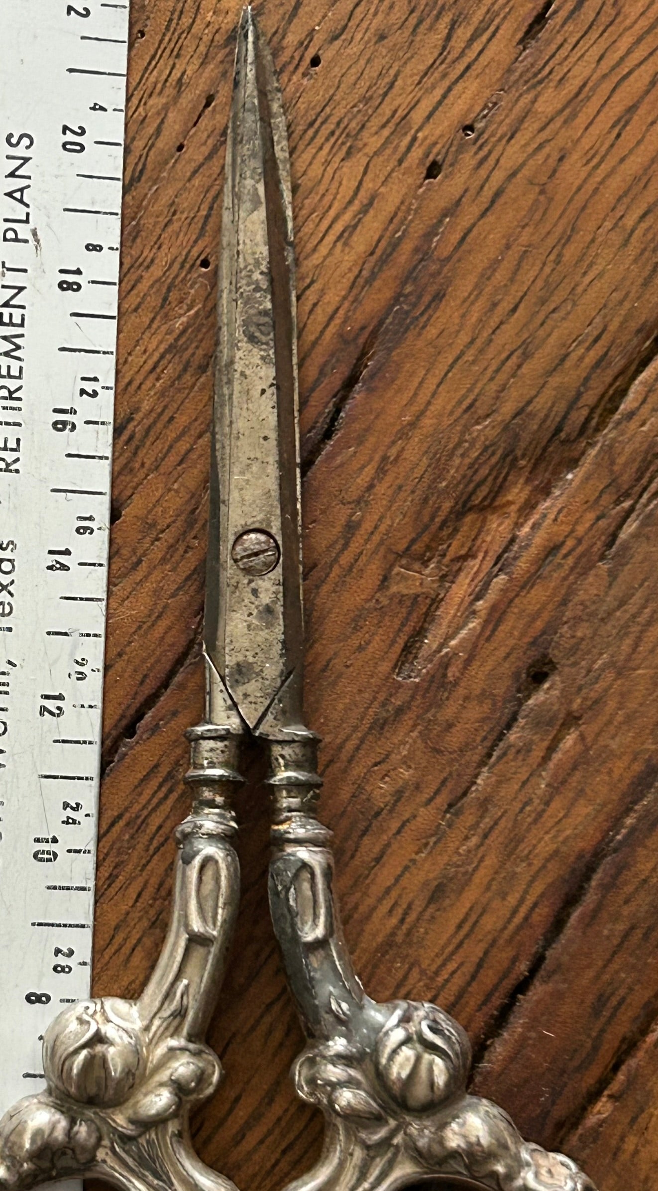 STERLING MARKED FANCY ANTIQUE SCISSORS