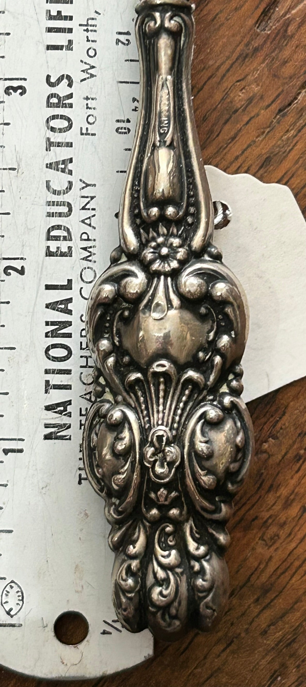 STERLING HEART SHAPED ANTIQUE - SEWING TOOL?